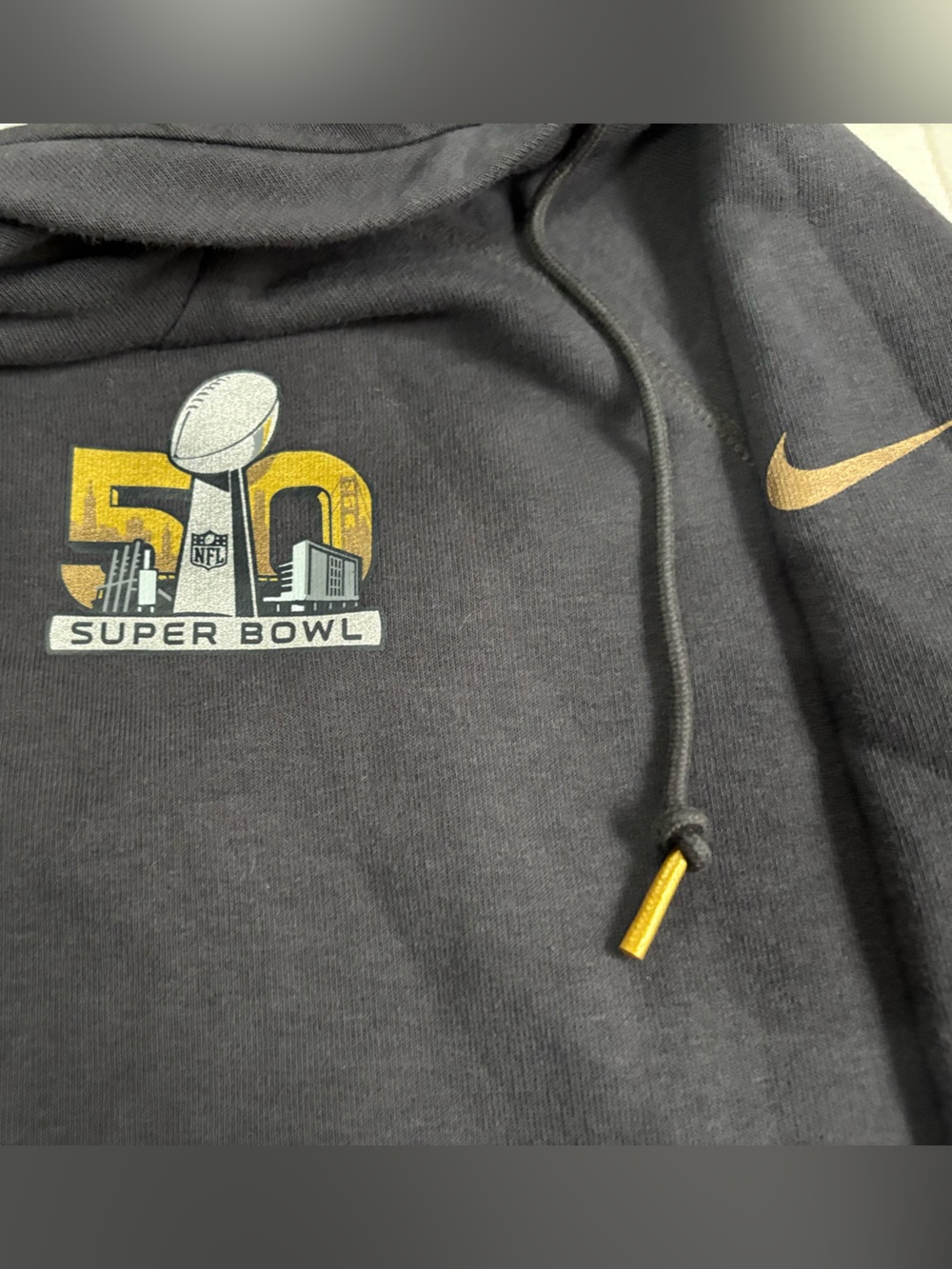 Nike NFL Super Bowl 50 Limited Edition Gold Accent Hoodie - Women's M - Picture 4 of 6